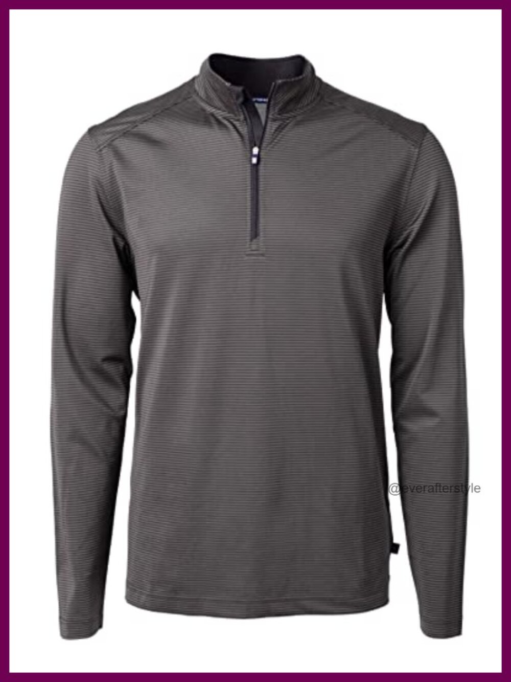 Recycled Polyester Quarter Zip Pullover Mock Neck Golf Sweater